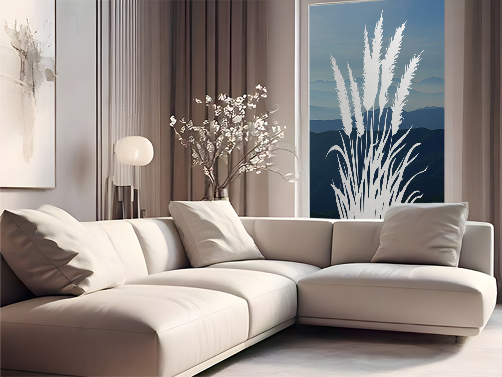 Glastattoo Pampasgrasmotiv