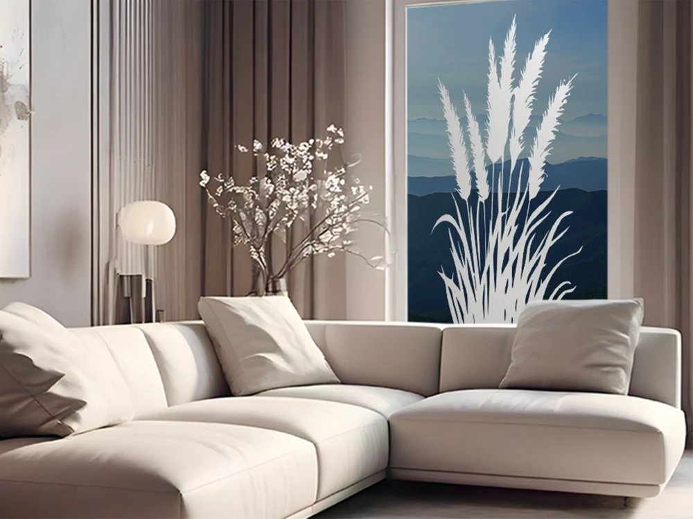 Glastattoo Pampasgrasmotiv