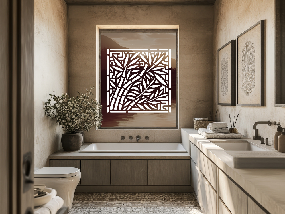 Glastattoo Quadratisches Bambusdekor - Ansicht Farbauswahl