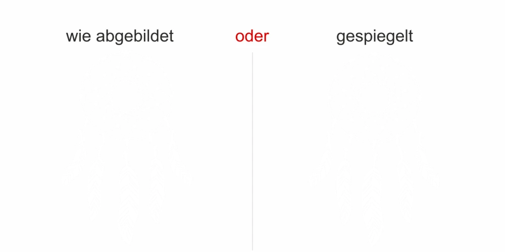 Glastattoo Traumfänger - Ansicht Farbauswahl