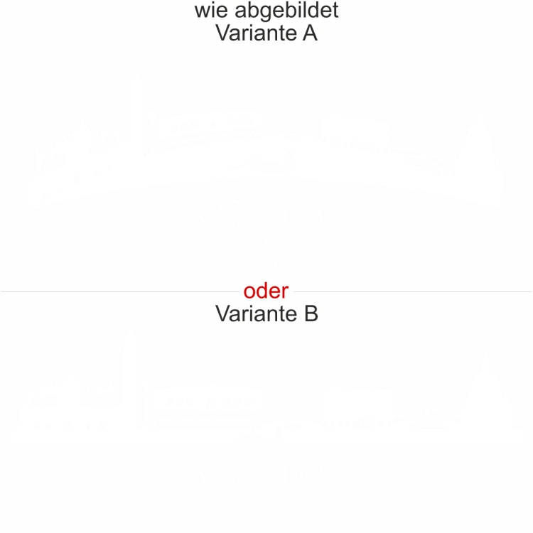 Glastattoo Venedig - Ansicht Ausrichtung mit Farbauswahl und Variante Glastattoo Venedig - Ansicht Ausrichtung mit Farbauswahl und Variante