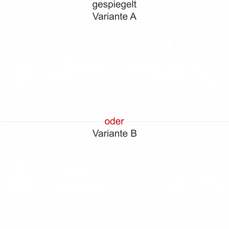 Glastattoo Venedig - Ansicht Ausrichtung mit Farbauswahl und Variante Glastattoo Venedig - Ansicht Ausrichtung mit Farbauswahl und Variante