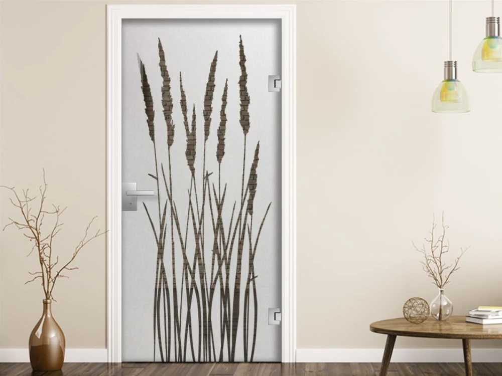 Glastür Sichtschutzfolie Sommergräser