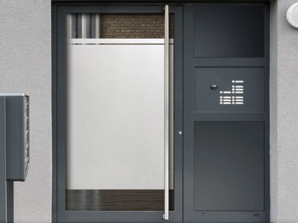 Glastür Sichtschutzfolie Streifen