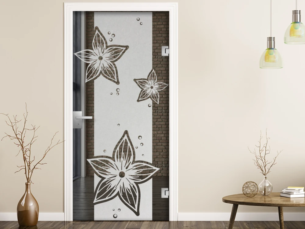 Glastür Sichtschutzfolie Banner Fleurs