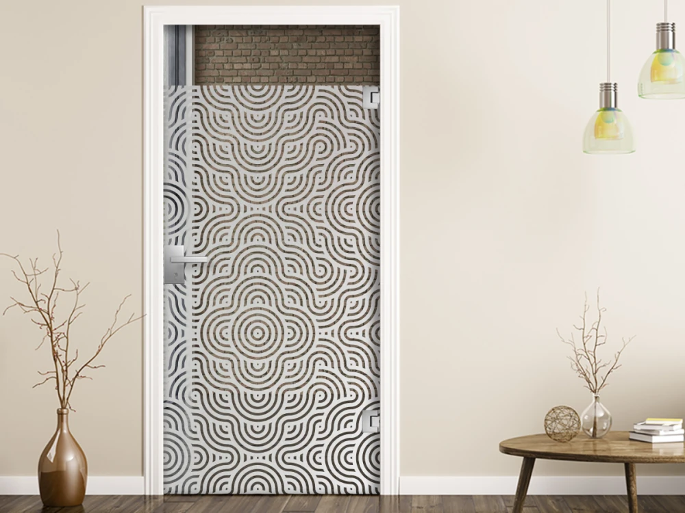 Glastür Sichtschutzfolie Circle Motion
