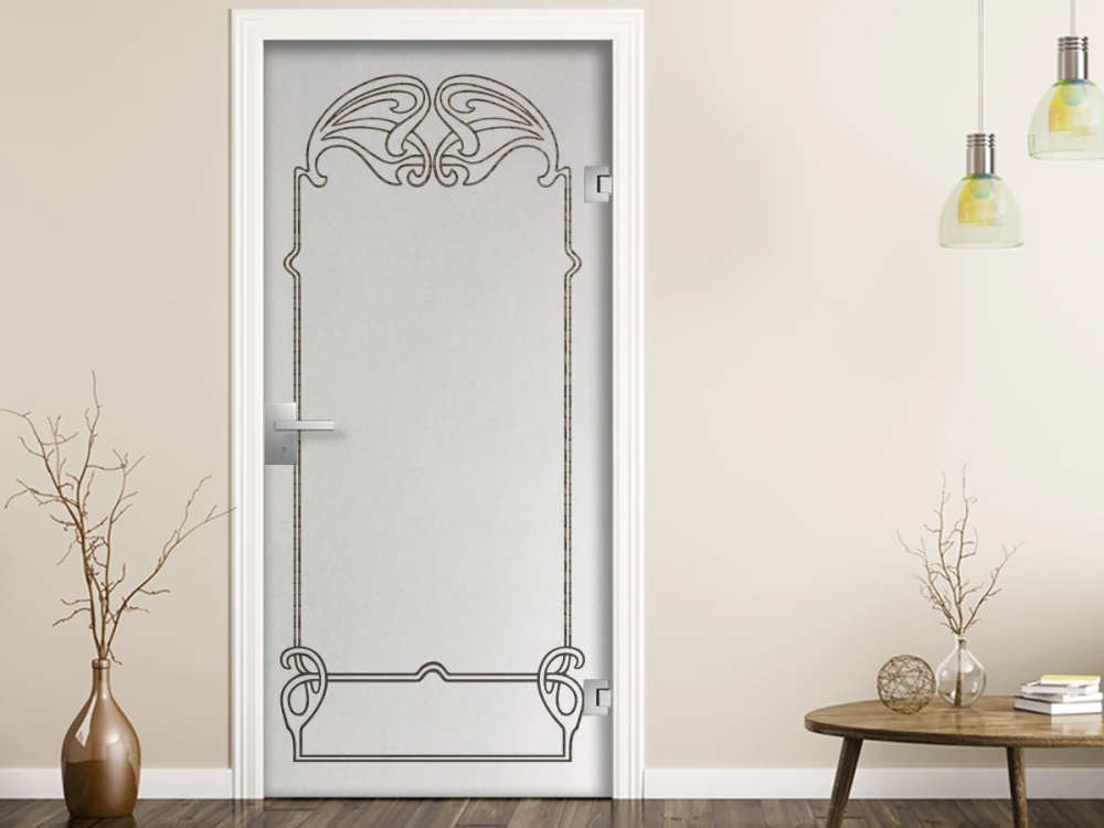 Glastür Sichtschutzfolie Jugendstil