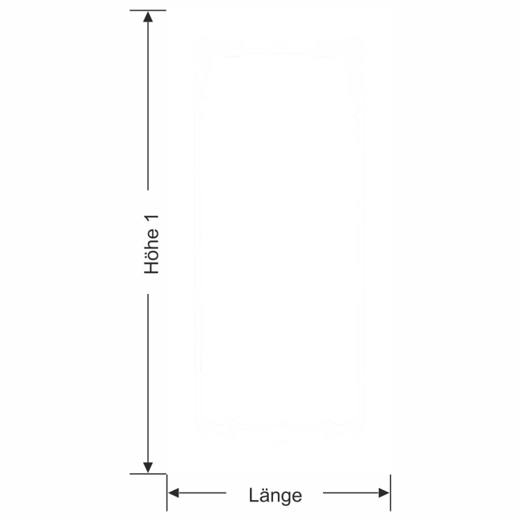 Glastür Sichtschutzfolie Jugendstil Rahmen - Ansicht Ausrichtung und Farbauswahl