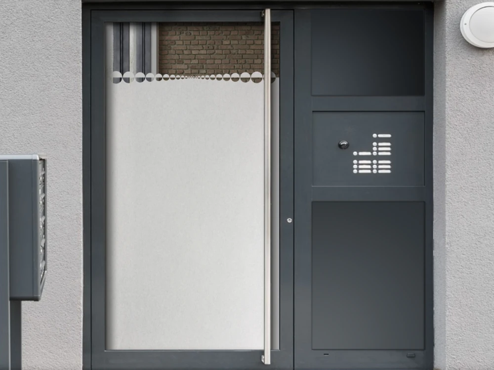 Glastür Sichtschutzfolie Kreisdekor