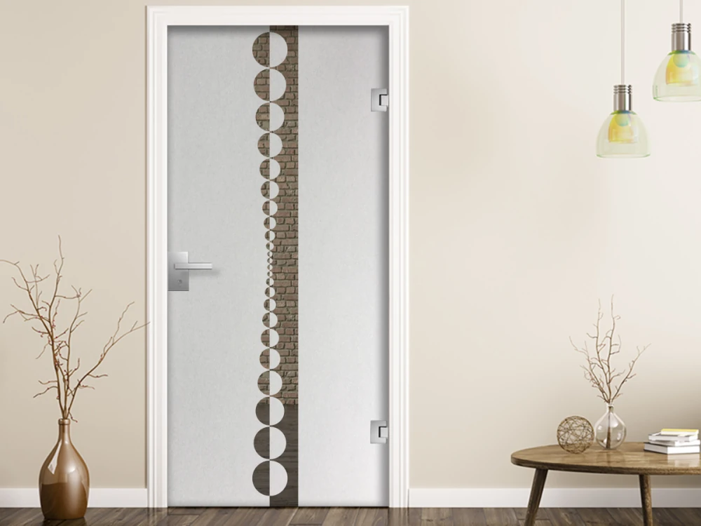 Glastür Sichtschutzfolie Kreisdesign