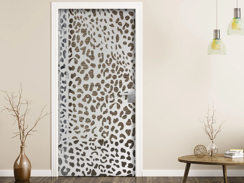 Glastür Sichtschutzfolie Leopard