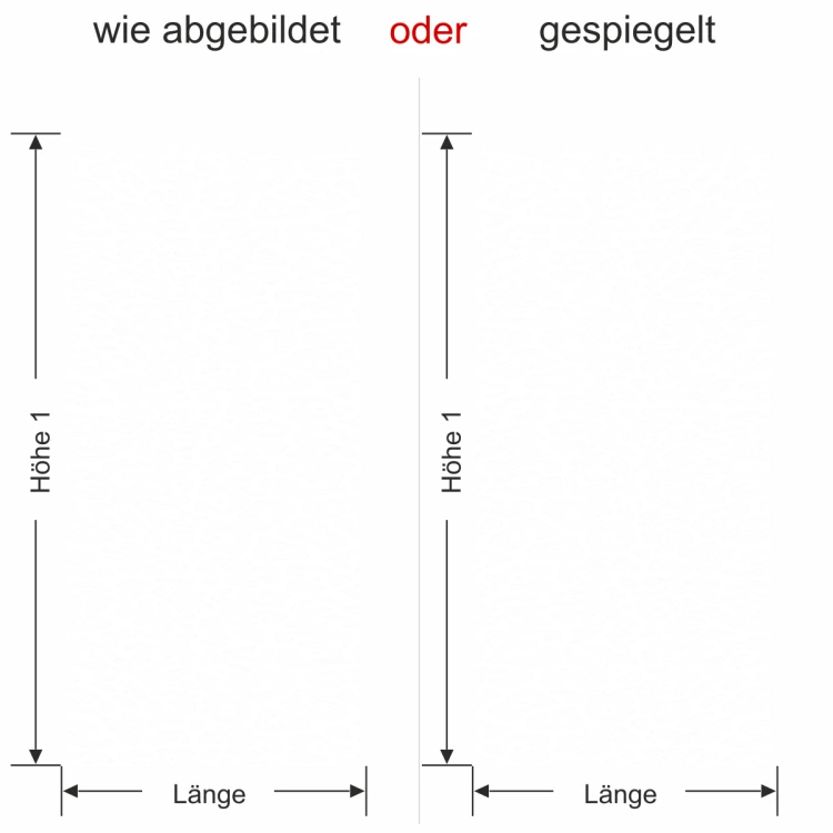 Glastür Sichtschutzfolie Reptilia  - Ansicht Ausrichtung und Farbauswahl