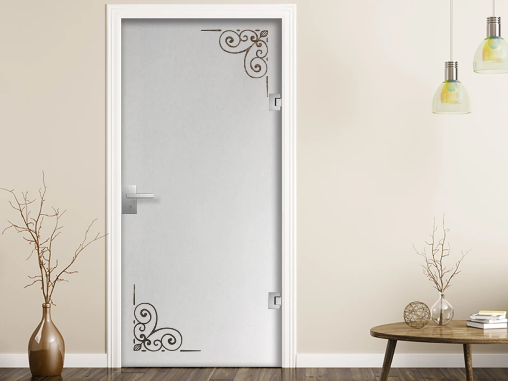 Glastür Sichtschutzfolie Verspielte Ecken