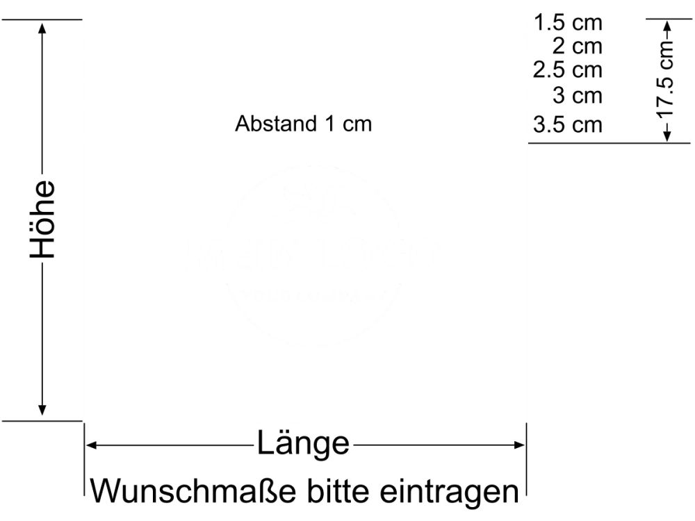 Logo als Sichtschutzfolie für Gewerbe - Ansicht Beispielbild mit Farbauswahl