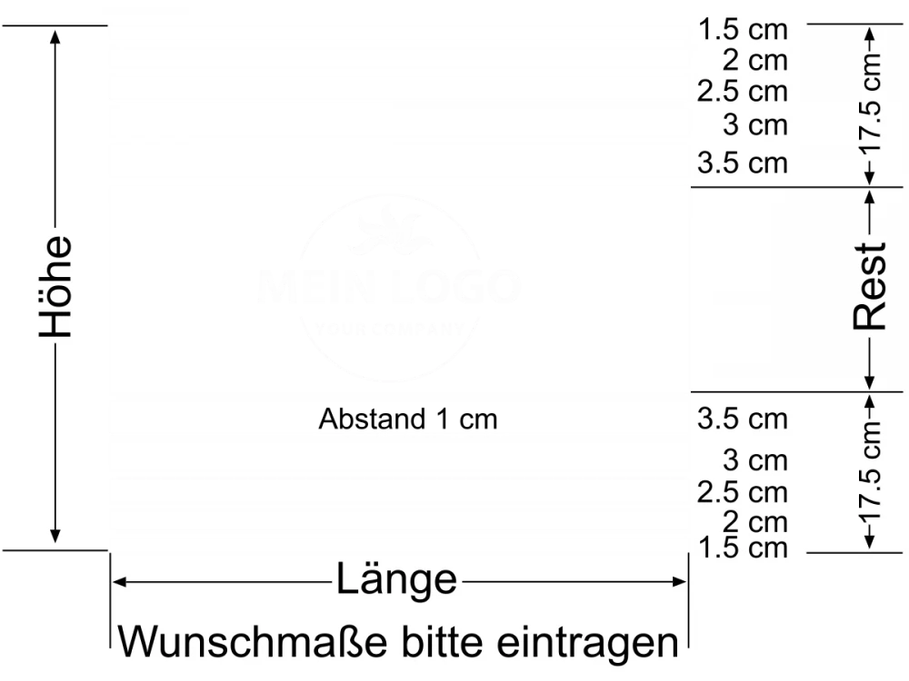 Logo als Sichtschutzfolie mit Streifen
