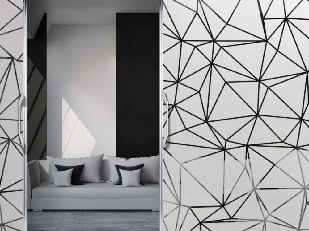 Milchglasfolie Geometrische Polygone