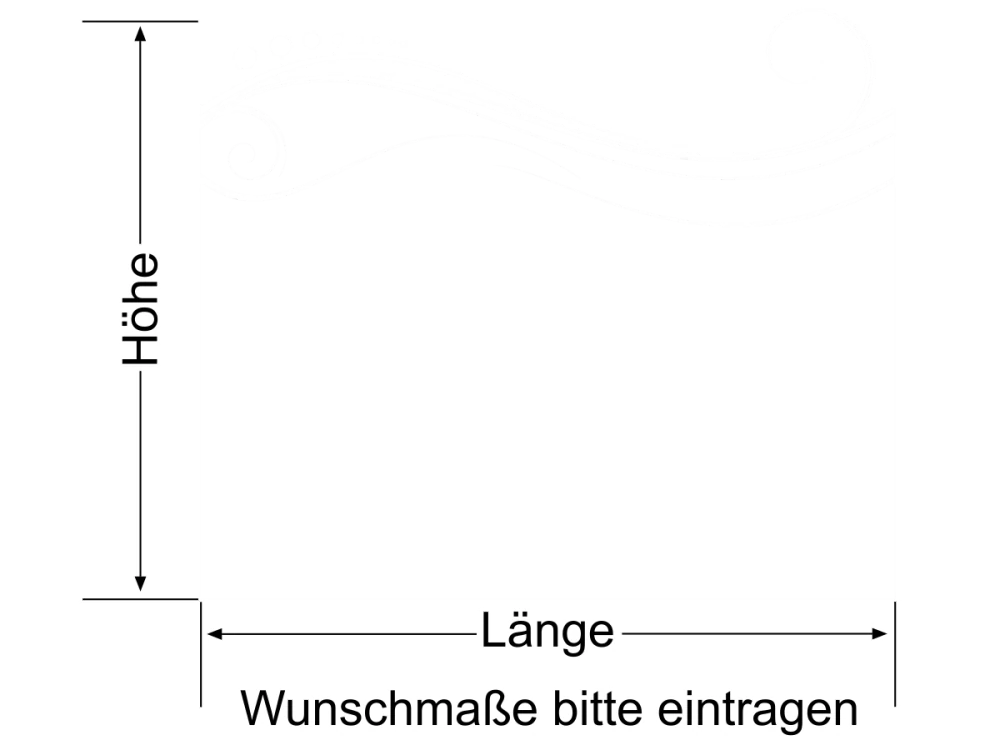 Milchglasfolie Ornament Welle - Ansicht Farbauswahl und Anleitung zur Größenberechnung