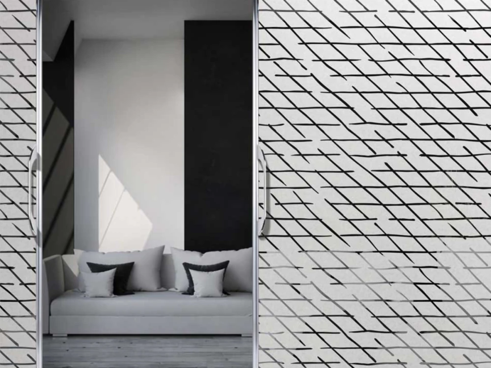 Milchglasfolie mit Rautenmuster