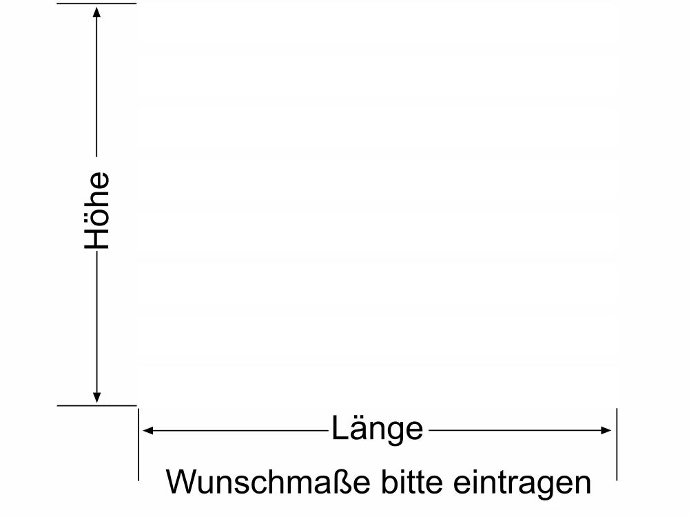 Milchglasfolie Streifen 10/3 - Ansicht Farbauswahl und Anleitung zur Größenberechnung