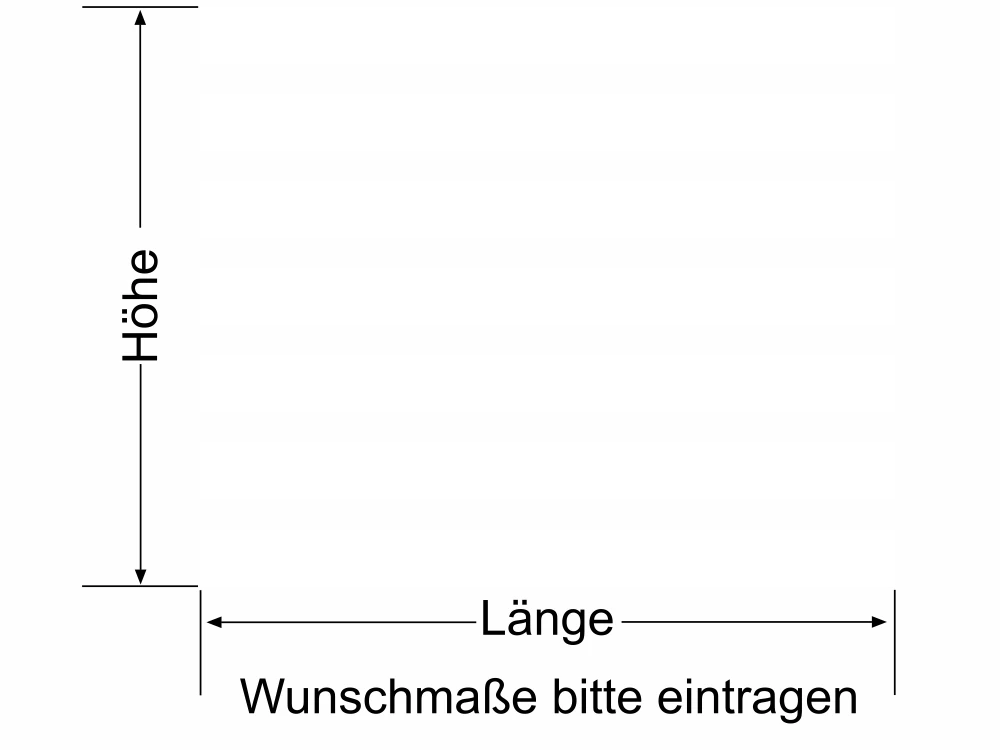 Milchglasfolie Streifen 10/5 - Ansicht Farbauswahl und Anleitung zur Größenberechnung