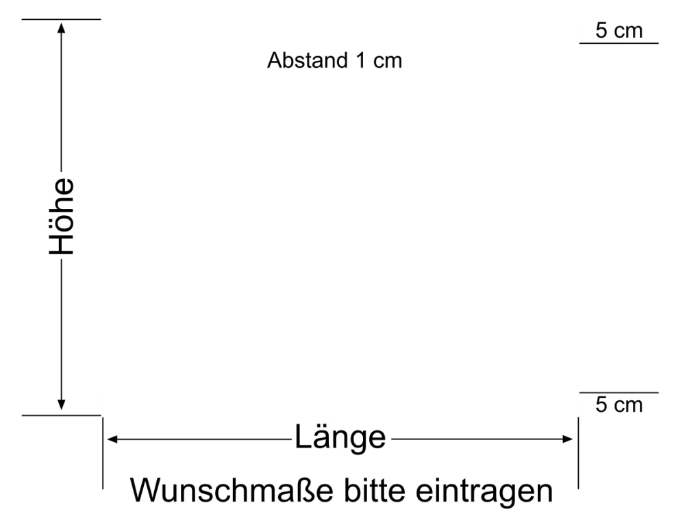 Milchglasfolie zwei Streifen
