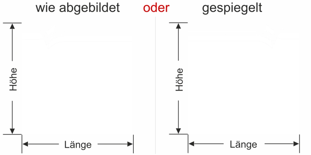 Milchglasfolie als moderner Sichtschutz - Ansicht Ausrichtung und Farbauswahl