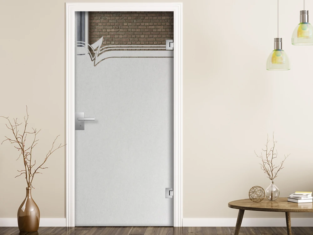 Milchglasfolie als moderner Sichtschutz auf Zimmertür