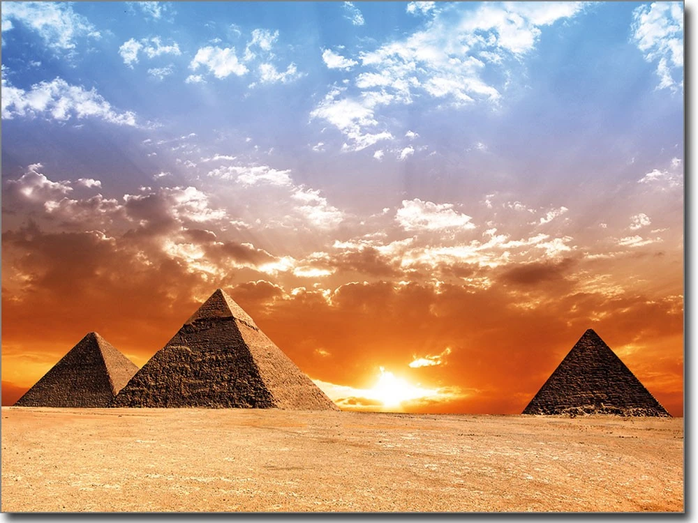 Glasbild Pyramiden