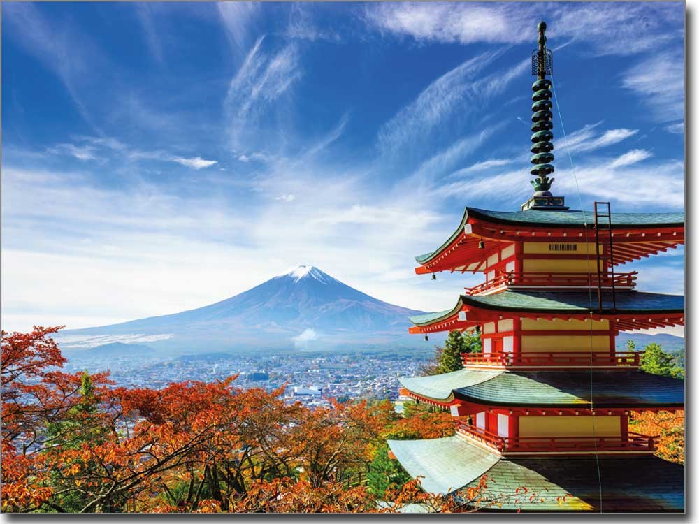 Fotofolie Mount Fuji Japan Atemberaubende Glasfolie