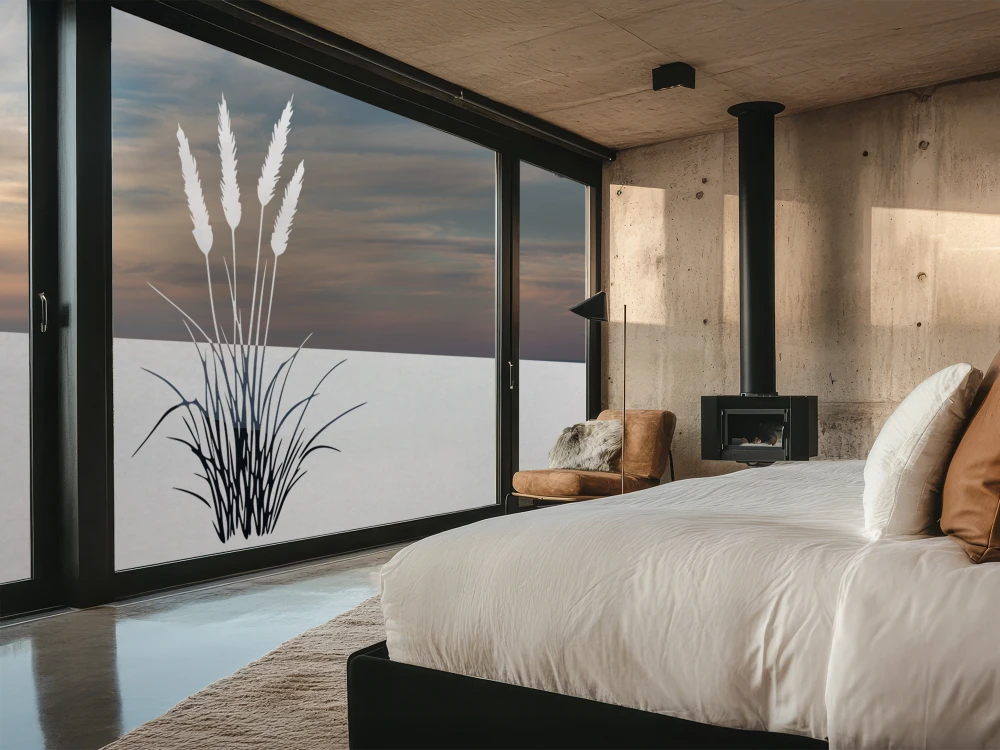 Sichtschutz Milchglasfolie Grasmotiv