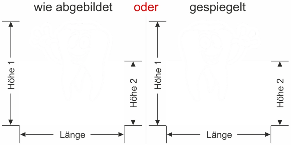 Sichtschutz für Praxis - Ansicht Ausrichtung mit Farbauswahl Vorschlag 1