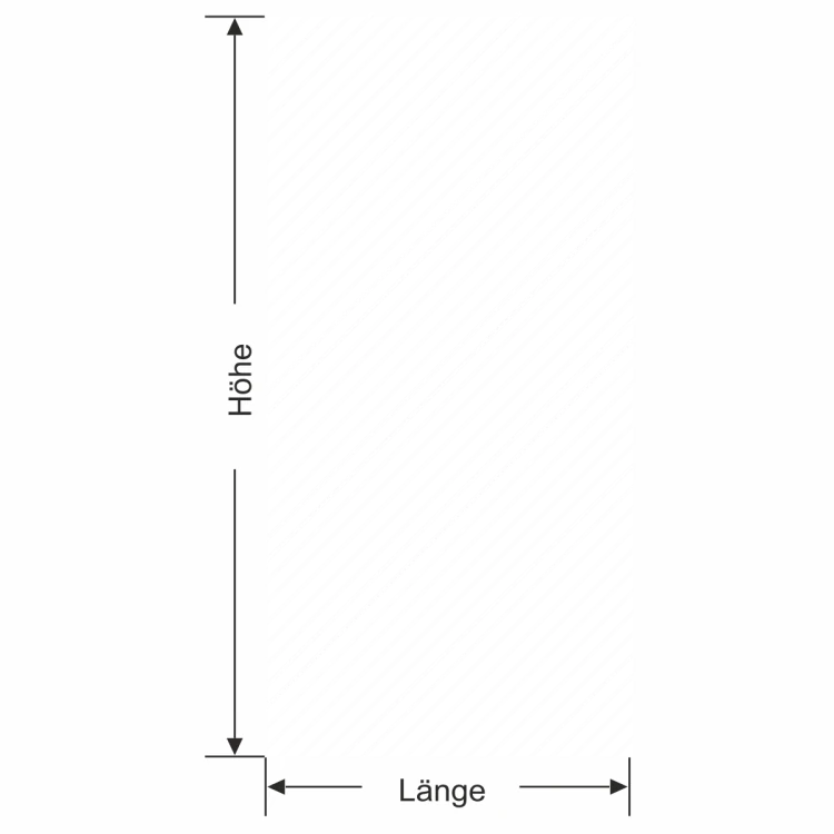 Sichtschutzfole Gewerbe Diagonalstreifen 3/1 - Ansicht Farbauswahl und Anleitung zur Größenberechnung