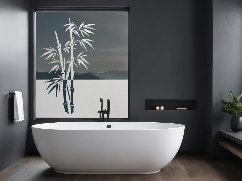 Sichtschutzfolie Bambusmotiv