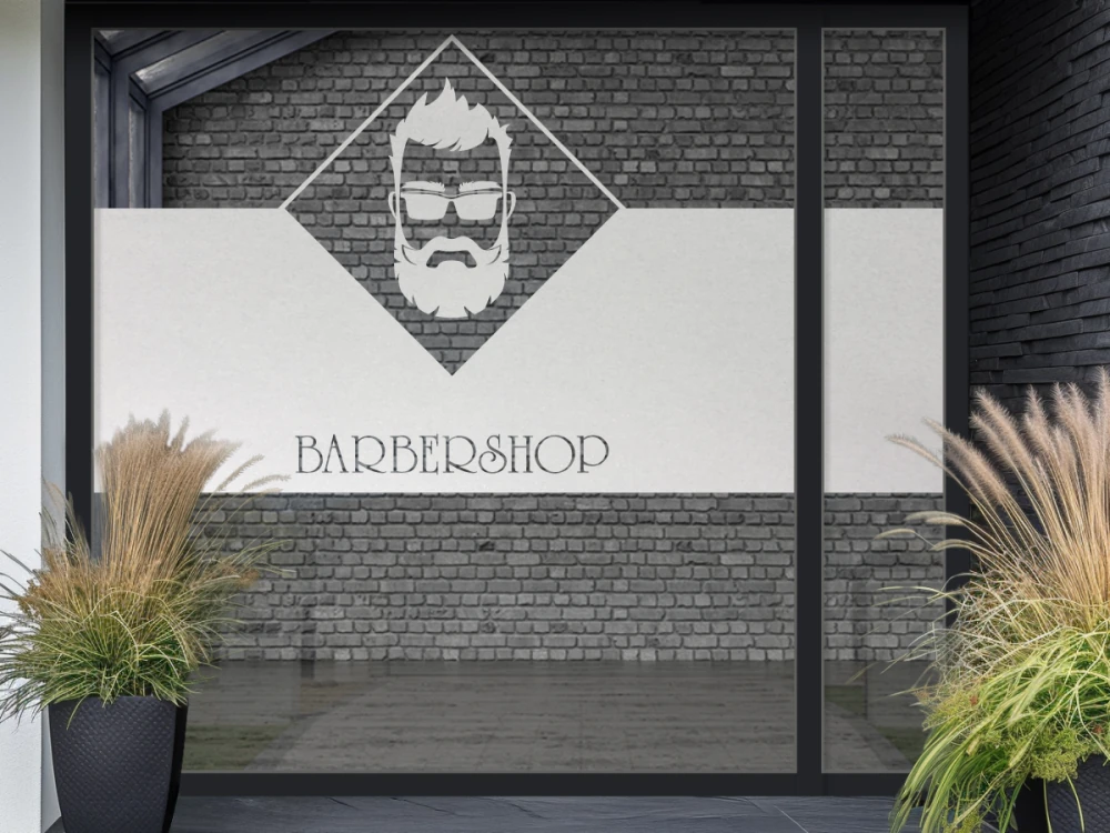 Sichtschutzfolie Gewerbe Barbershop