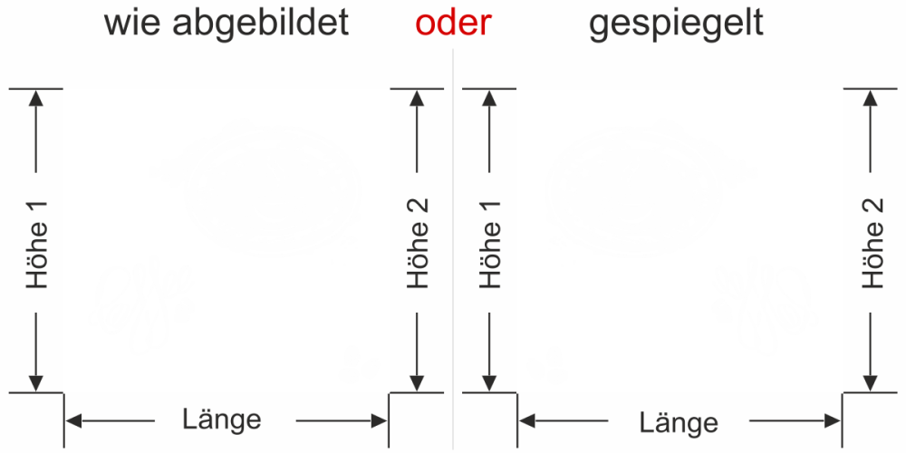 Sichtschutzfolie Gewerbe Coffee - Ansicht Ausrichtung mit Farbauswahl