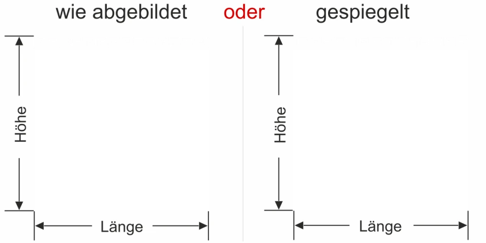 Sichtschutzfolie Gewerbe Griechische Bordüre - Ansicht Farbauswahl und Anleitung zur Größenberechnung
