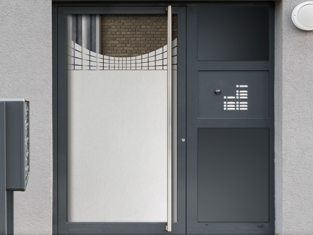 Sichtschutzfolie Gewerbe Kachelmuster