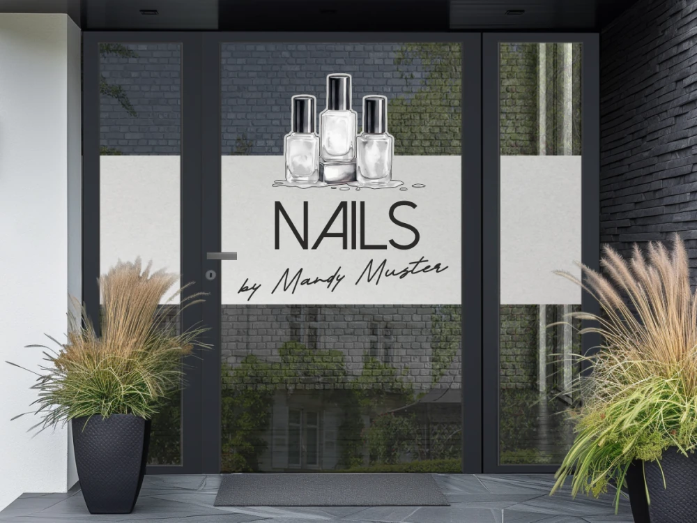 Sichtschutzfolie Gewerbe Kosmetikstudio