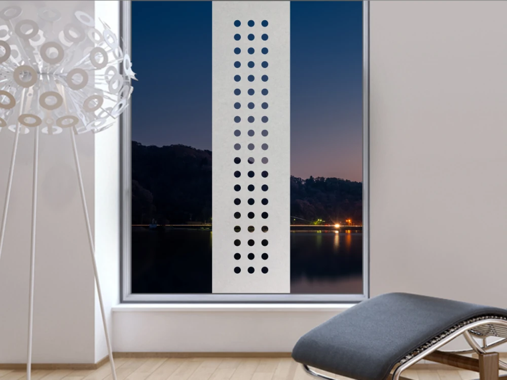 Sichtschutzfolie Gewerbe Kreise auf Fenster