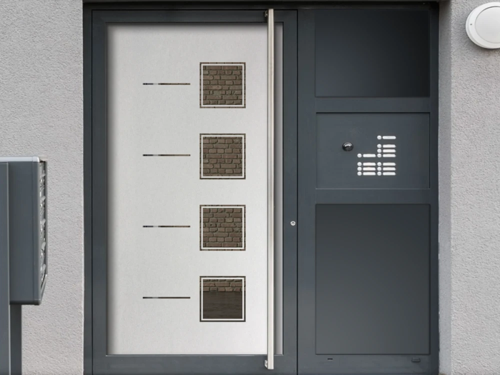 Sichtschutzfolie Gewerbe Quadratdesign