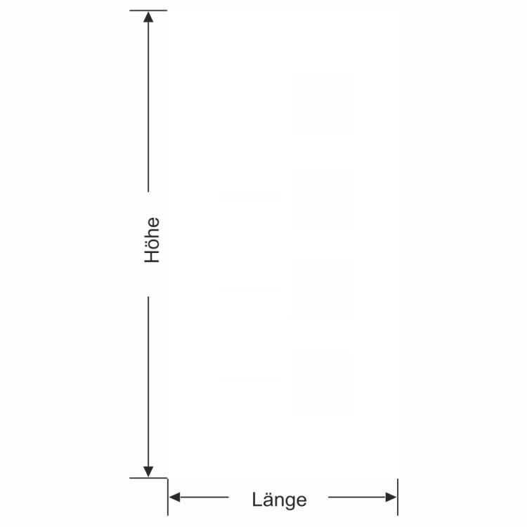 Sichtschutzfolie Gewerbe Quadratdesign - Ansicht Farbauswahl, Ausrichtung und Anleitung zur Größenberechnung