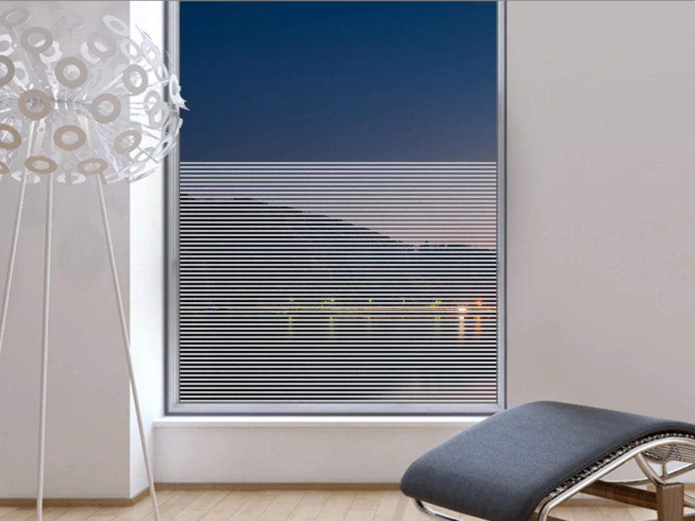 Sichtschutzfolie Gewerbe Streifen 1/1