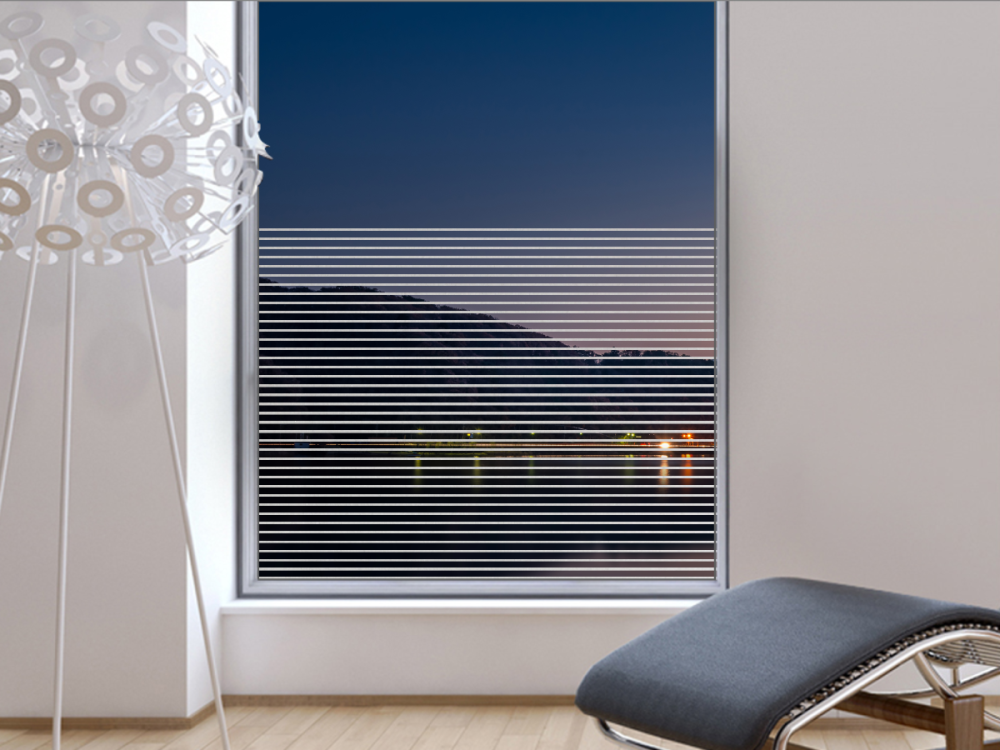 Sichtschutzfolie Gewerbe Streifen 1/2