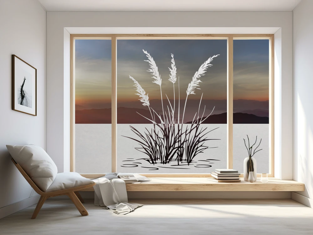 Sichtschutzfolie Gras am Ufer