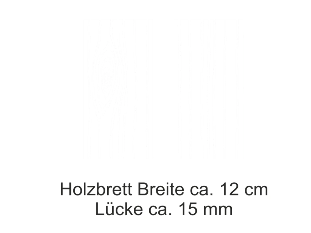 Sichtschutzfolie mit Holzmaserung - Ansicht Größeninformationen