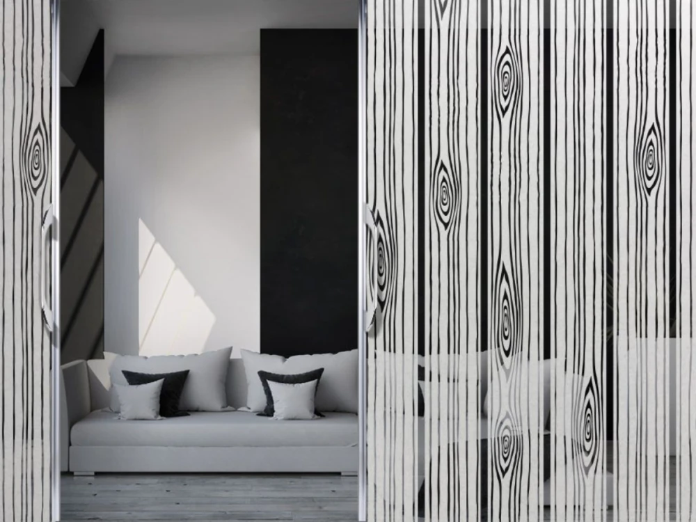 Sichtschutzfolie mit Holzmaserung