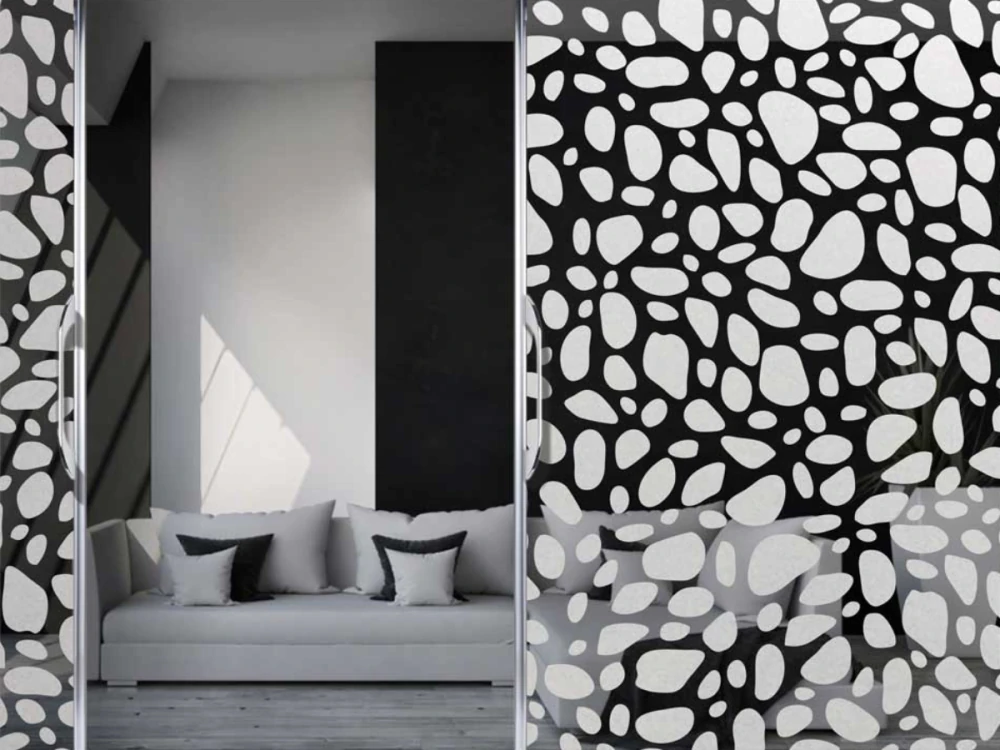 Sichtschutzfolie mit Steinen