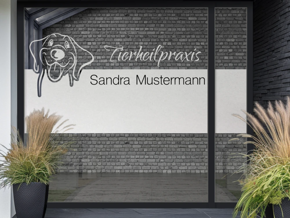 Sichtschutzfolie Tierarzt