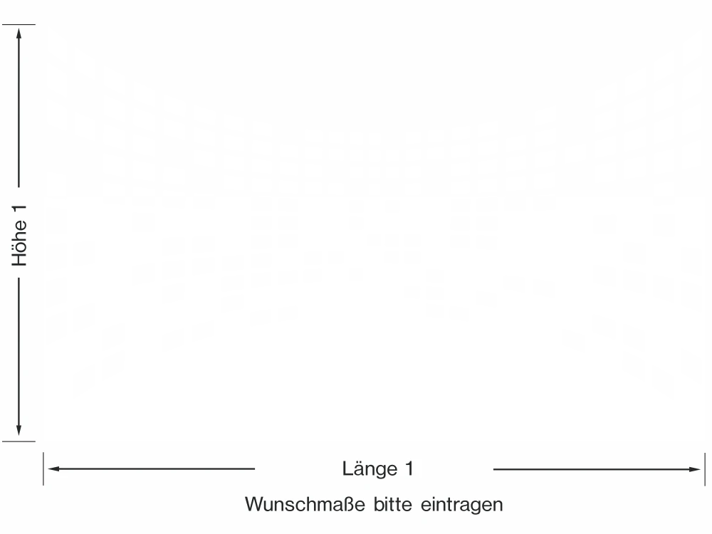 Selbstklebende Sichtschutzfolie mit dem Design verformter Quadrate - Ansicht Farbauswahl