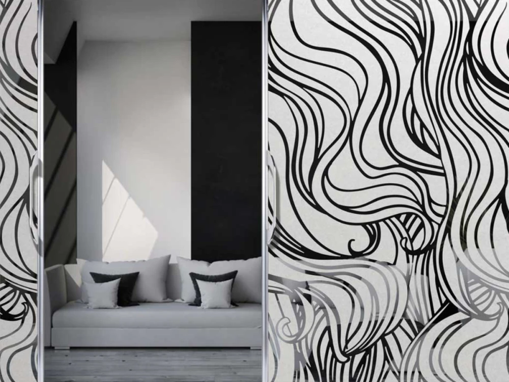 Milchglasfolie mit Wellenmuster